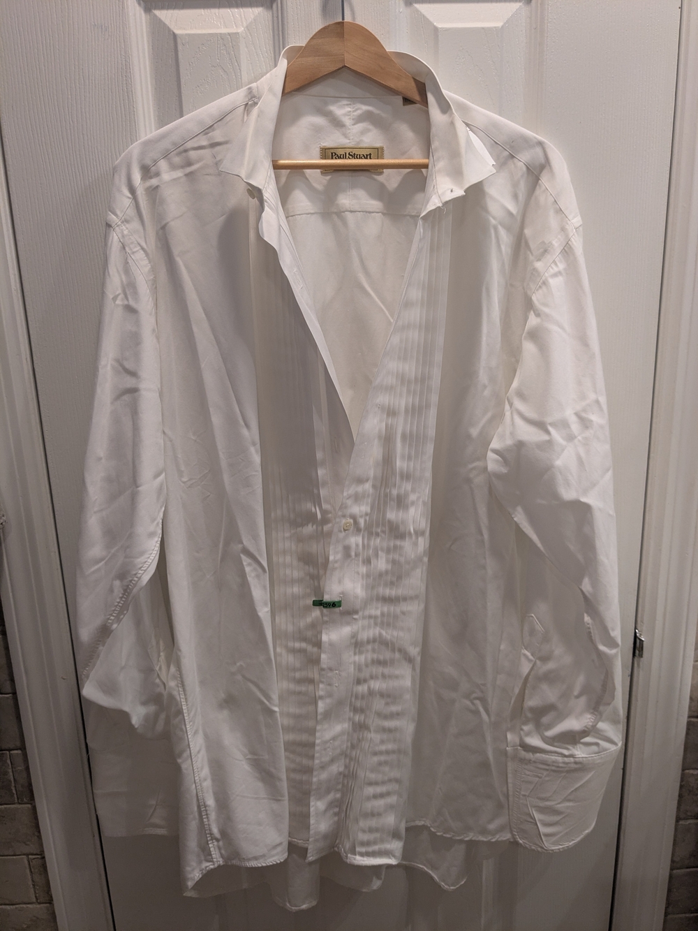 Paul Stuart White Tuxedo Dress Shirt